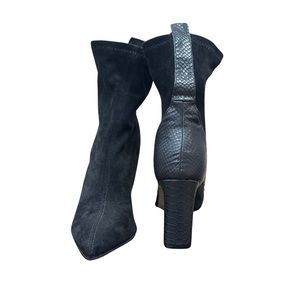 Faux Suede Slouchy Bootie Heel